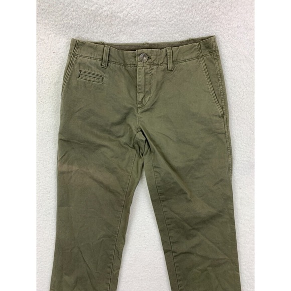 Banana Republic Women's Size 0 Olive Green Chino Pants‎ 100% Cotton NWT - Picture 3 of 12